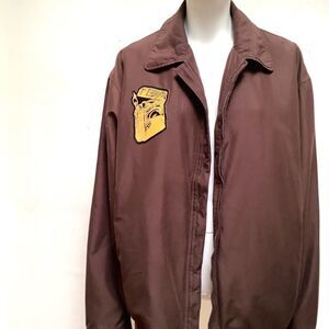 ZIPPO LIGHTER UP JACKET ZIP FRONT BROWN JACKET L VINTAGE